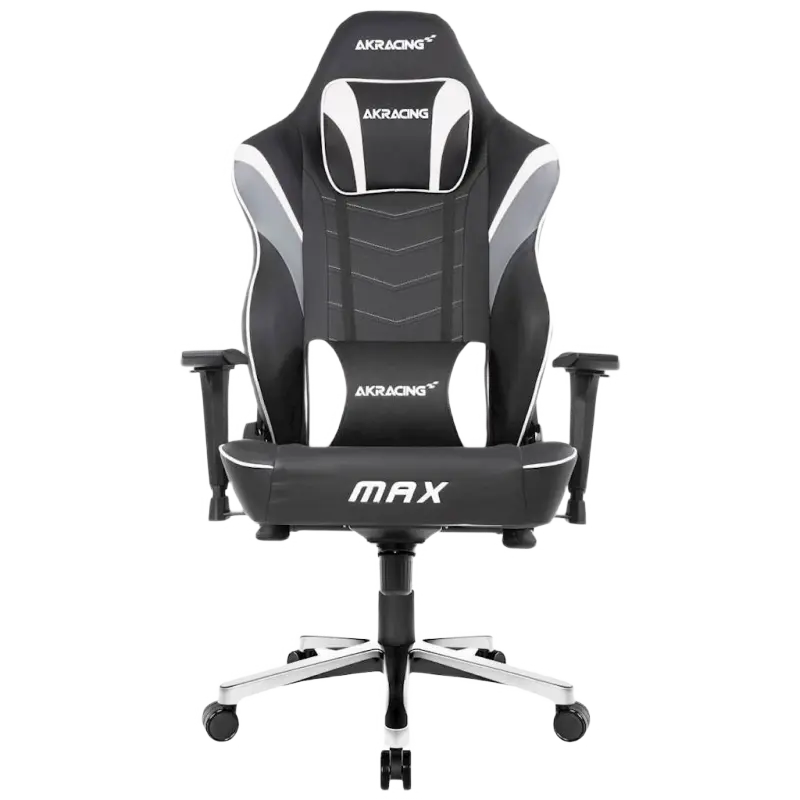 Игровое кресло AKRacing MASTERS Max, Искусственная кожа, Белый - photo