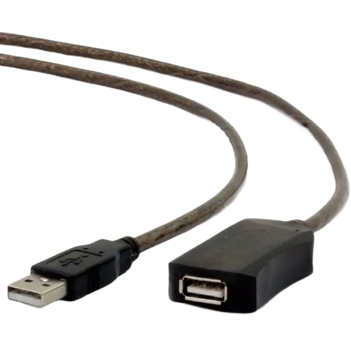 Cablu prelungitor Cablexpert UAE-01-10M, USB Type-A (F)/USB Type-A (F), 10m, Negru - photo