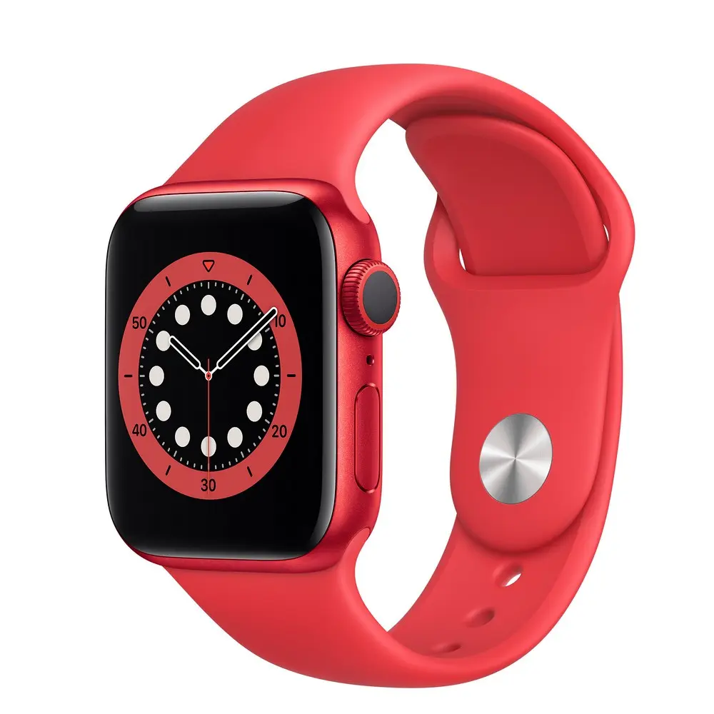 Ceas inteligent Apple Watch Series 6 GPS M00A3, 40mm, Carcasă din aluminiu cu bandă Sport Roșie - photo