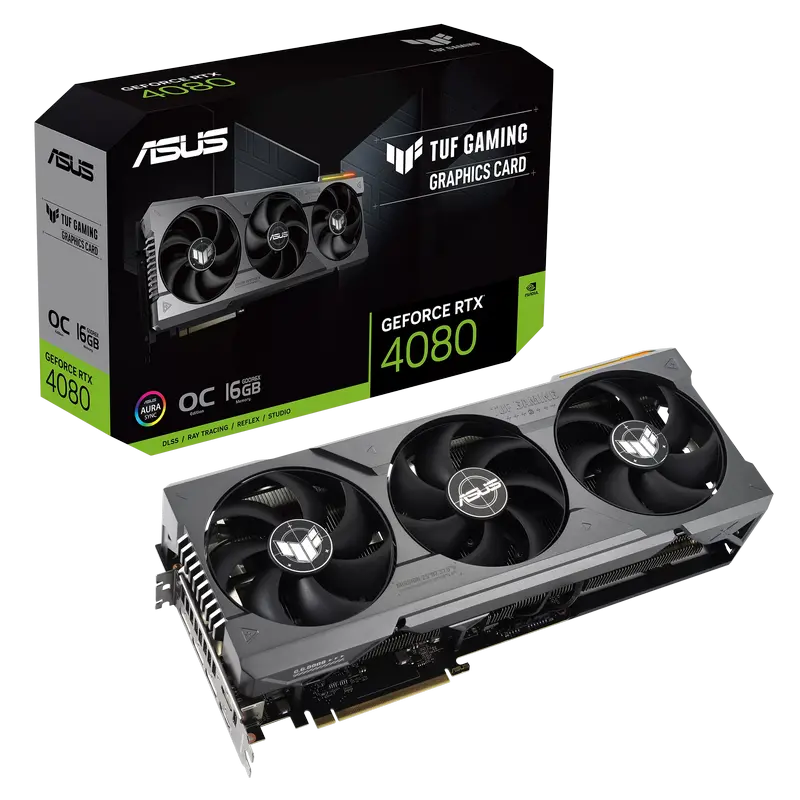 Placă Video ASUS TUF-RTX4080-O16G-GAMING, 16GB GDDR6X 256bit - photo