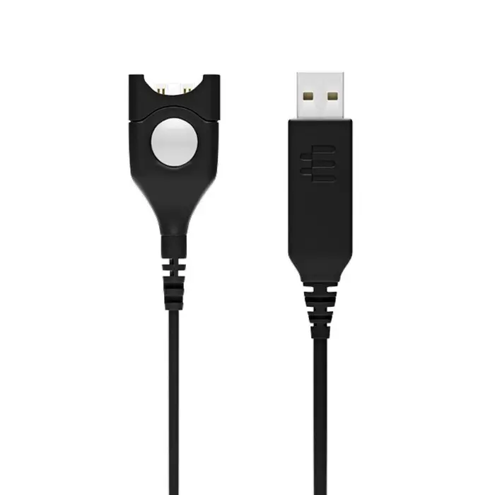 Cablu audio EPOS USB-ED 01, USB Type-A - ED (deconectare ușoară), Negru - photo