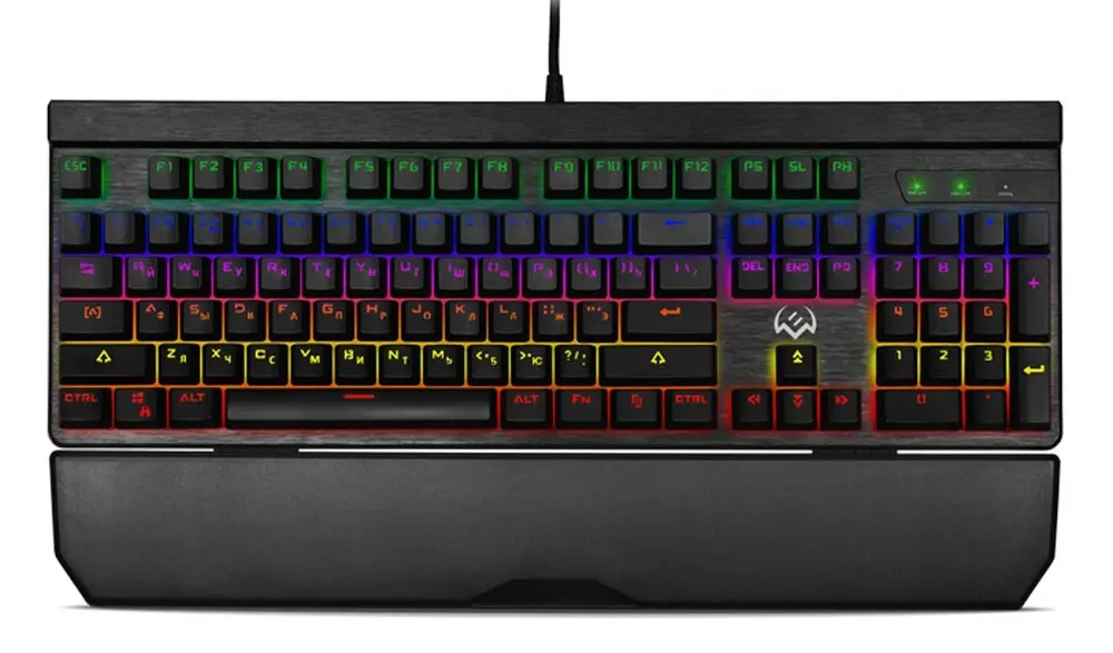 Gaming Keyboard SVEN KB-G9500, Mech-Brane,  Macro, Backlight, 12 Fn keys, Wrist rest, Black, USB - photo