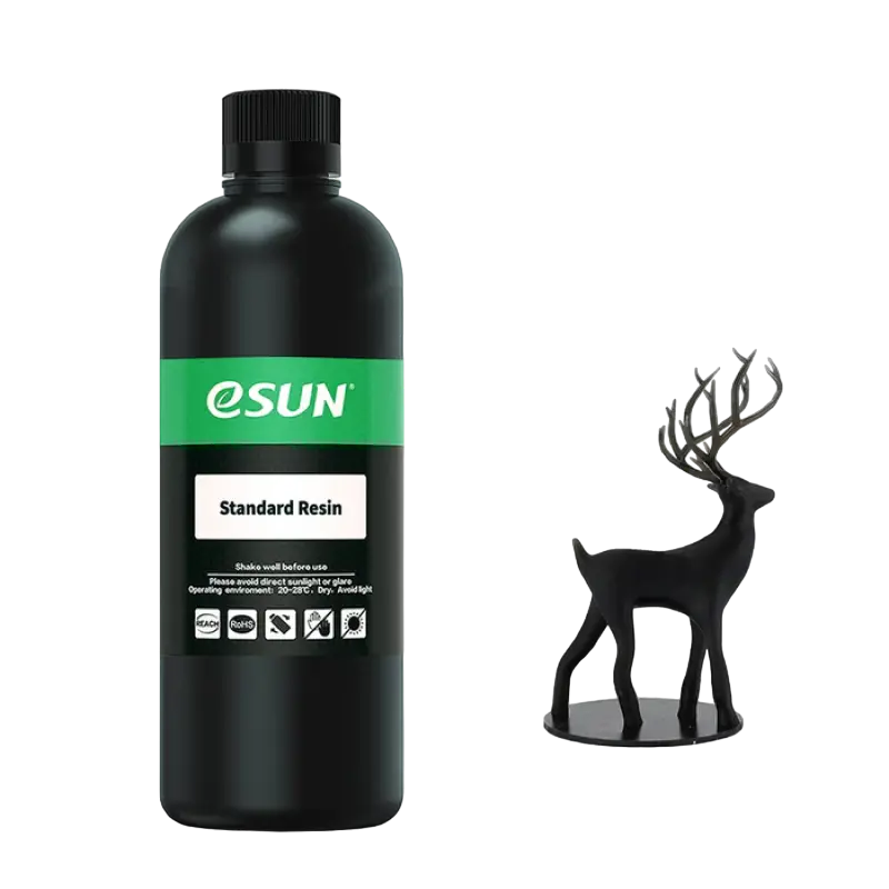 Фотополимер для 3D-печати ESUN Standard Resin, 0.5 kg, Черный - photo