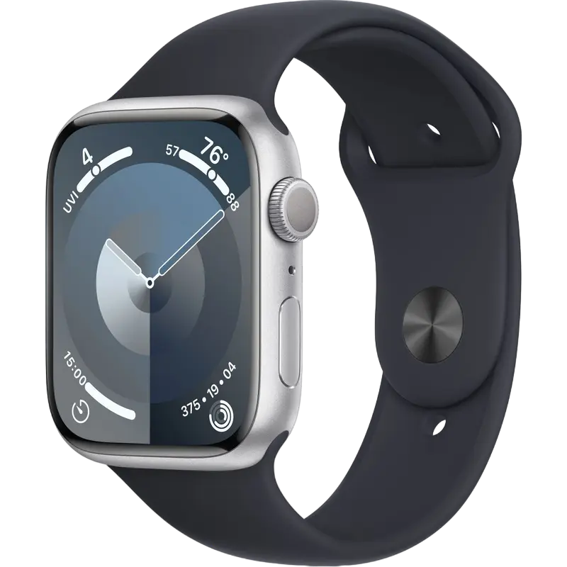 Умные часы Apple Watch Series 9, 45мм, Silver | Storm Blue - photo