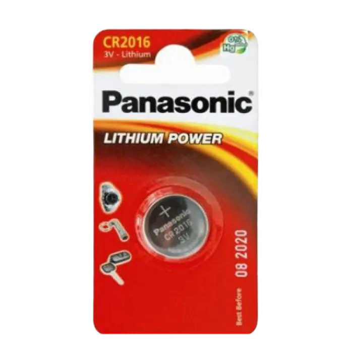 Дисковые батарейки Panasonic CR-2016EL, CR2016, 1шт. - photo