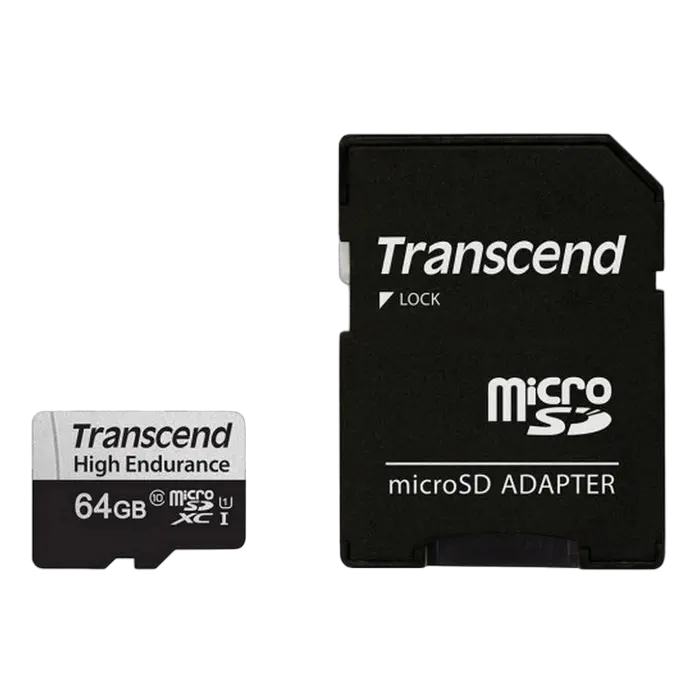 Карта памяти Transcend MicroSDXC Class 10, 64Гб (TS64GUSD350V) - photo