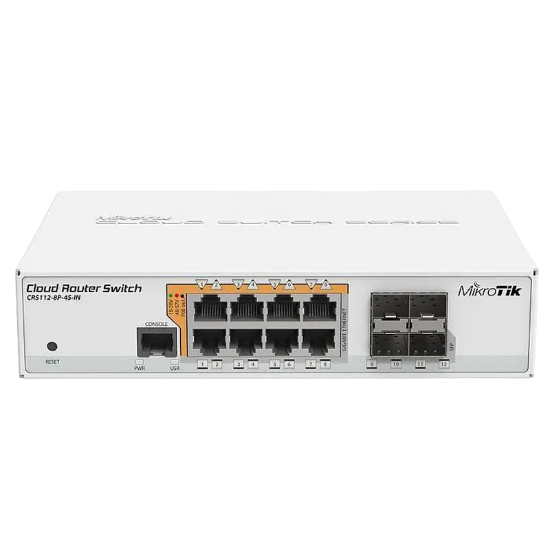 Коммутатор маршрутизатора MikroTik CRS112-8P-4S-IN, Белый - photo