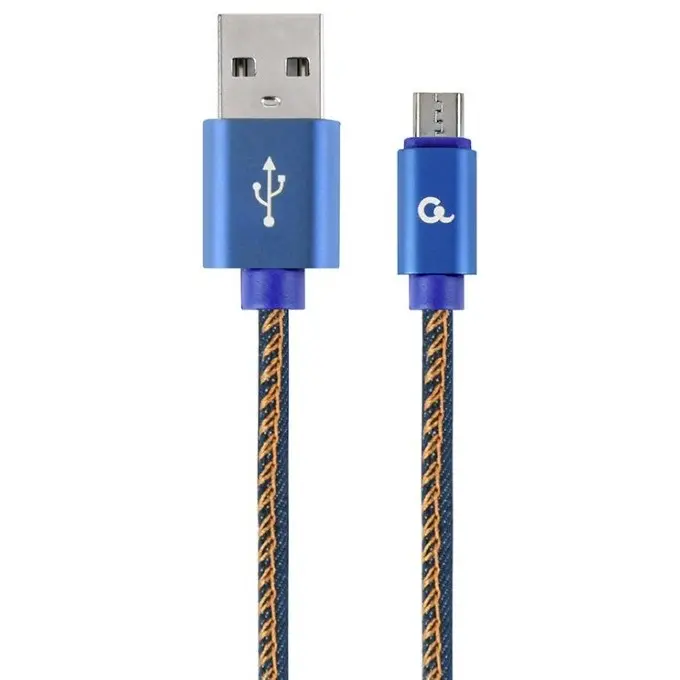 Кабель для зарядки и синхронизации Cablexpert CC-USB2J-AMmBM-2M-BL, USB Type-A/micro-USB, 2м, Синий - photo