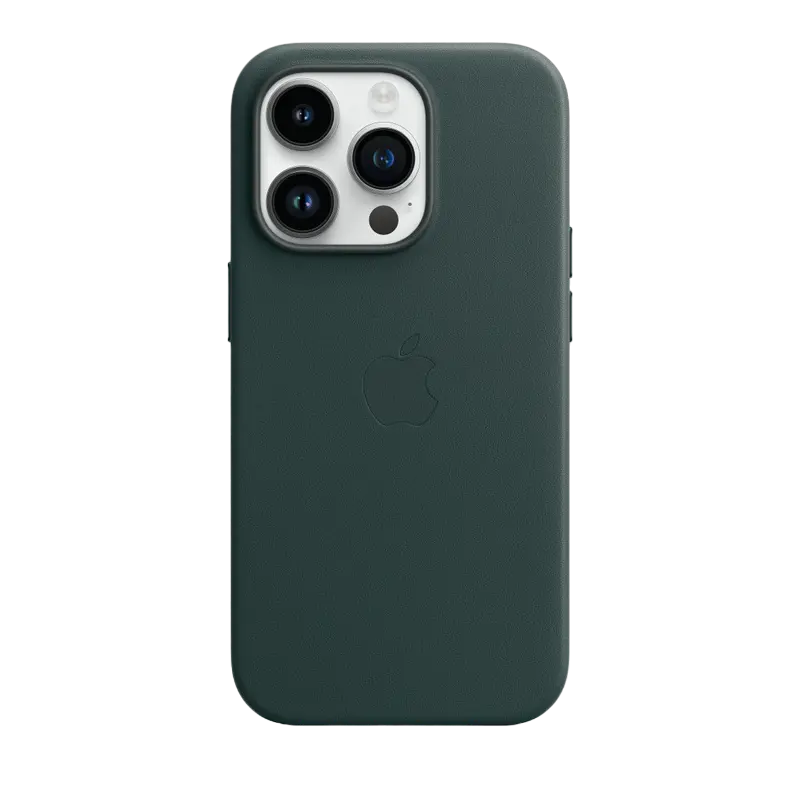 Чехол Apple iPhone 14 Pro Leather Case with MagSafe, Зелёный - photo