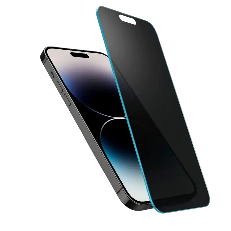 Защитное стекло Spigen iPhone 14 Pro Max, Glass Slim Privacy, Чёрный - photo