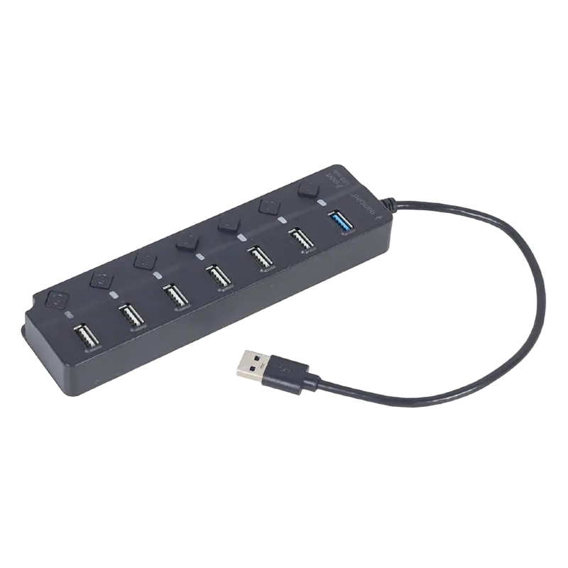 USB-концентратор Gembird UHB-U3P1U2P6P-01, Чёрный - photo