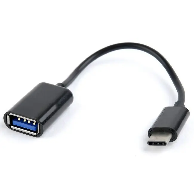 Adaptor Cablexpert A-OTG-CMAF2-01, USB Type-A (F)/USB Type-C, 0,2m, Negru - photo