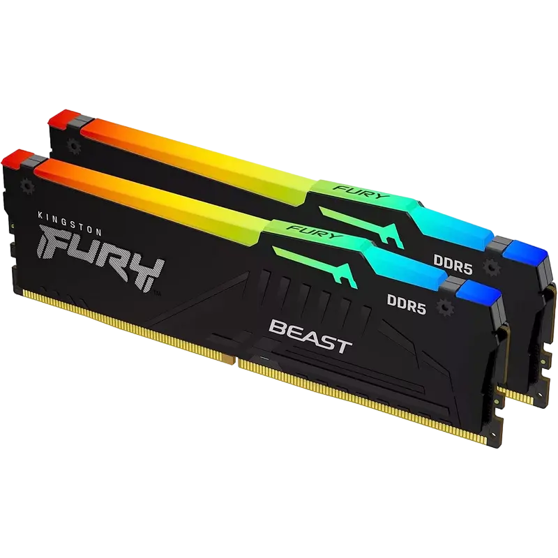 Оперативная память Kingston FURY Beast RGB, DDR5 SDRAM, 6000 МГц, 32 Гб, KF560C30BBEAK2-32 - photo