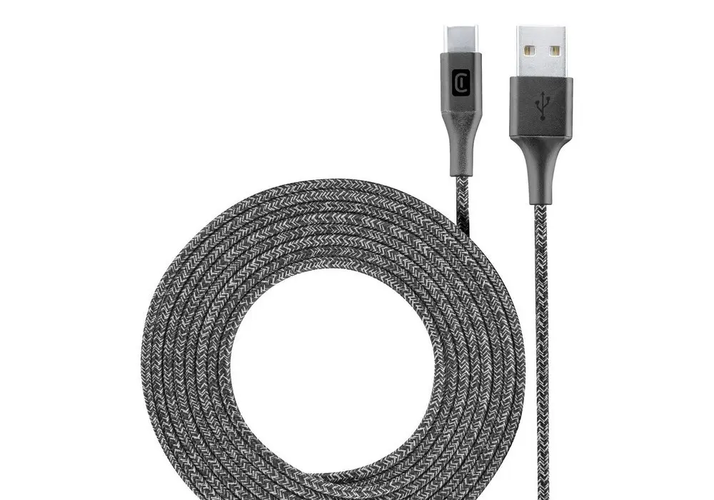 Кабель для зарядки и синхронизации Cellularline Long Cable, USB/USB Type-C, 2,5м, Чёрный - photo