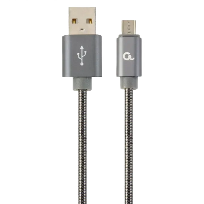 Cablu încărcare și sincronizare Cablexpert CC-USB2S-AMmBM-1M-BG, USB Type-A/micro-USB, 1m, Gri - photo