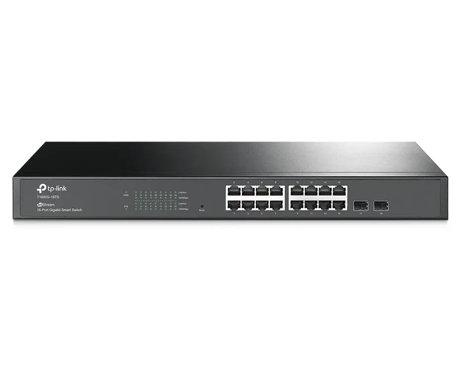 16-port Gigabit Switch  TP-LINK "T1600G-18TS", 2xSFP expansion slot - photo