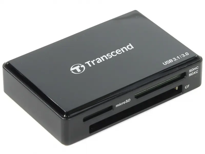 Card Reader Transcend "TS-RDC8K" Black, USB3.1 Type-C (All-in-1) - photo