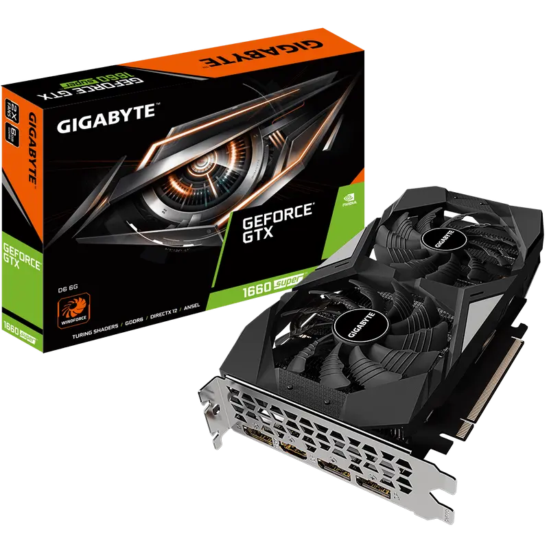 Placă Video Gigabyte GV-N166SD6-6GD,  6GB GDDR6 192bit - photo