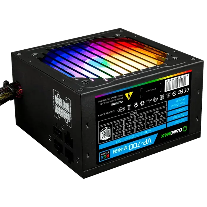 Блок питания для компьютеров Gamemax VP-700-RGB-M, 700Вт, ATX, Полумодульный - photo