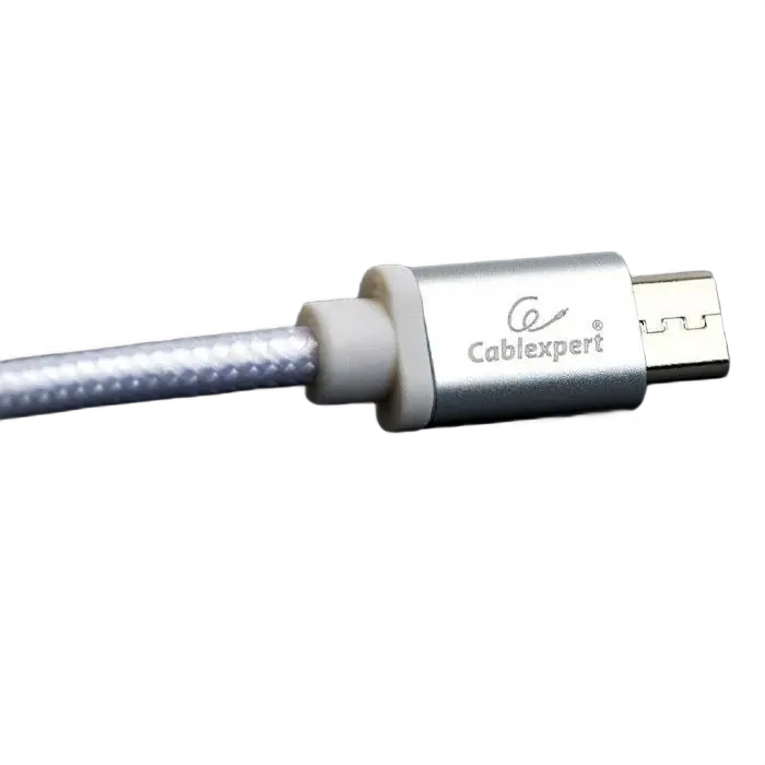 Cablu încărcare și sincronizare Cablexpert CCB-mUSB2B-AMBM-6-S, USB Type-A/micro-USB, 1,8m, Alb - photo