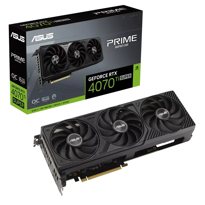 Видеокарта ASUS PRIME-RTX4070TIS-O16G, 16GB GDDR6X 256бит - photo