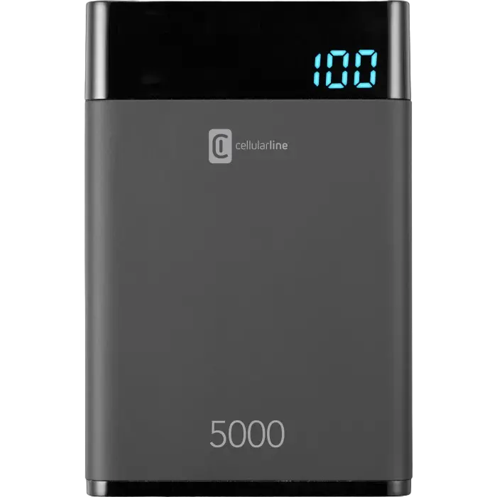 Портативное зарядное устройство Cellularline FreePower MANTA 5000, 5мА·ч, Чёрный - photo