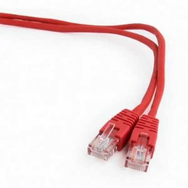Patch cord Cablexpert PP12-0.5M/R, CAT5e UTP, 0,5m, Roșu - photo