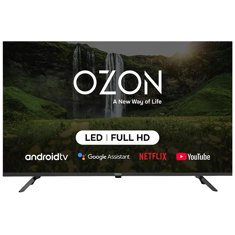 40" LED SMART Телевизор OZON H40S7000R, 1920x1080 FHD, Android TV, Чёрный - photo