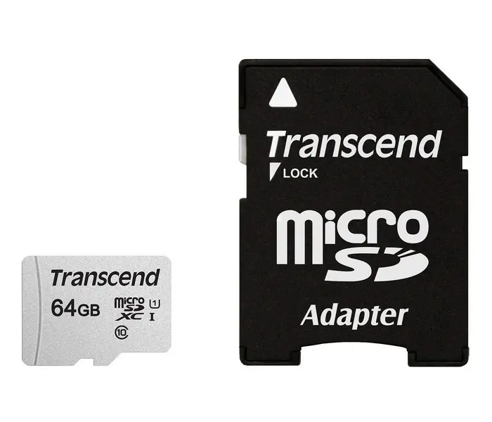 Card de Memorie Transcend MicroSDXC Class 10, 64GB (TS64GUSD300S-A) - photo