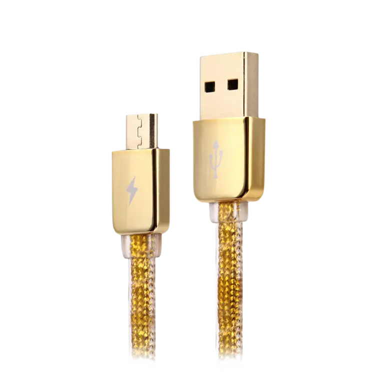 Кабель для зарядки и синхронизации Remax RC-016m, USB Type-A/micro-USB, 1м, Золотистый - photo