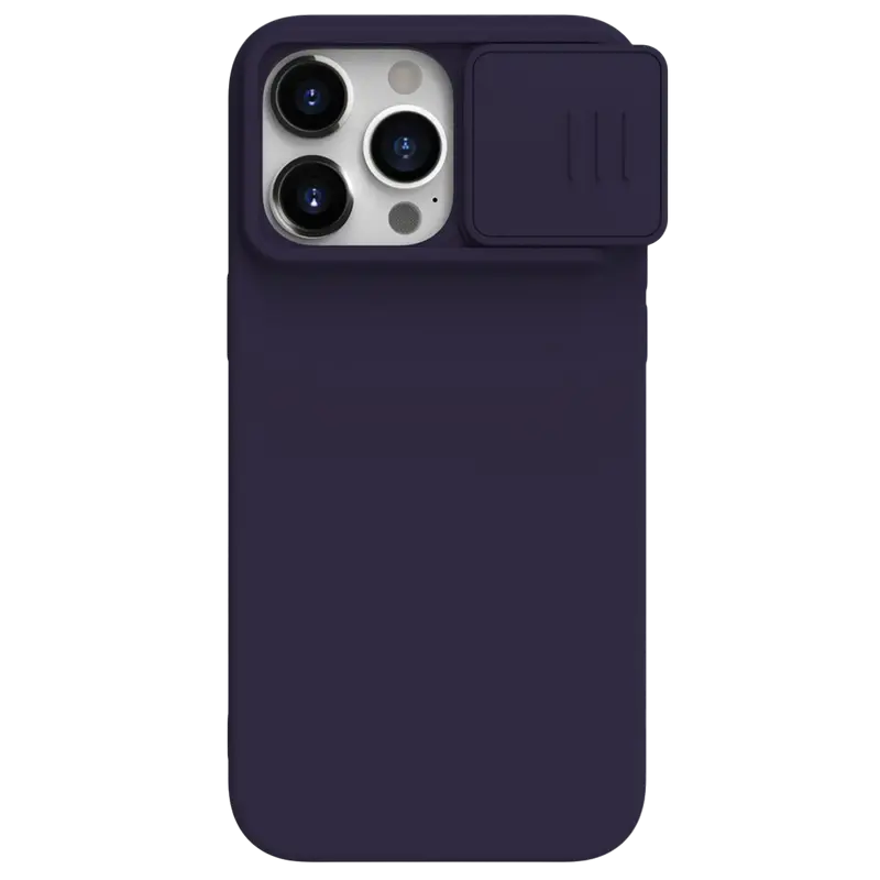 Чехол Nillkin iPhone 15 Pro, CamShield Silky Silicone, Dark Purple - photo