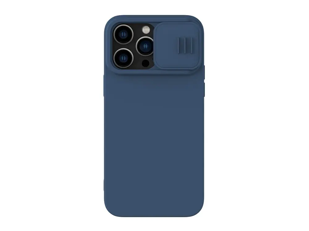 Husă Nillkin iPhone 14 Pro Max, CamShield Silky Silicone, Albastru - photo