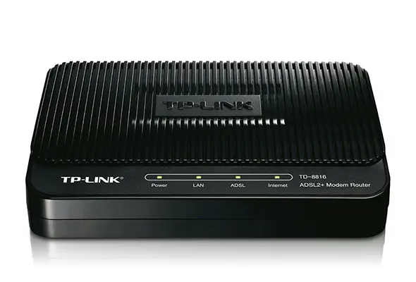 Modem ADSL TP-LINK TD-8816, ADSL/ADSL2/ADSL2 + până la 24 Mbps, Negru