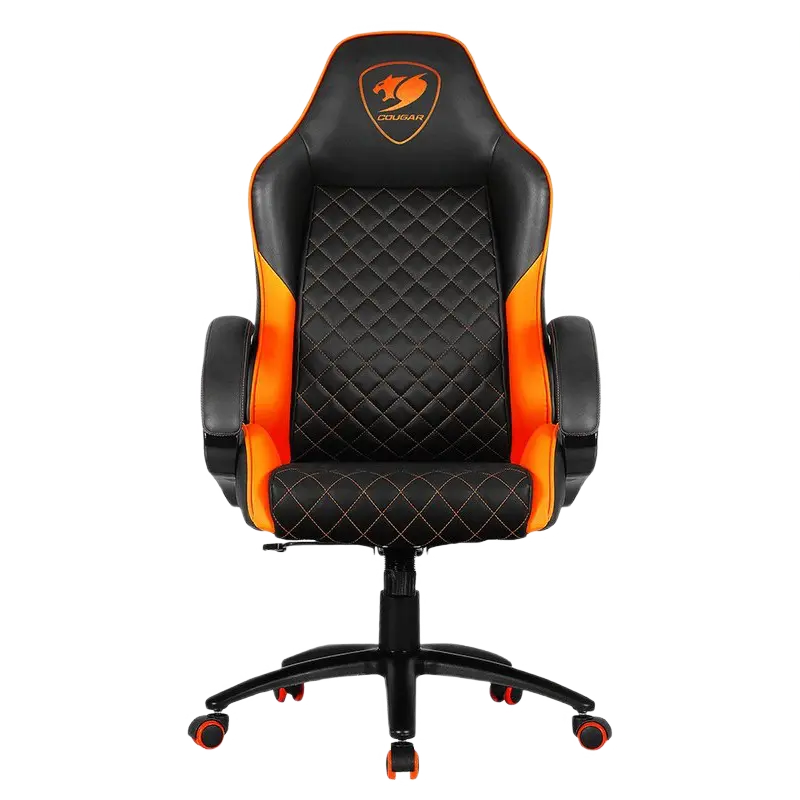 Игровое кресло Cougar Fusion, ПВХ Кожа, Черный/Оранжевый - photo