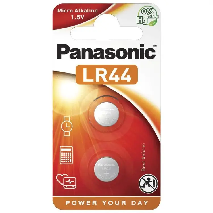 Baterii rotunde Panasonic LR-44EL/6B, LR44, 2 buc. - photo