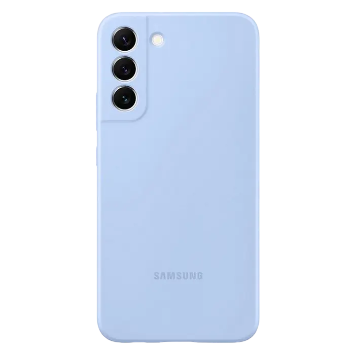 Чехол Samsung Silicone Cover for Galaxy S22+, Голубой - photo