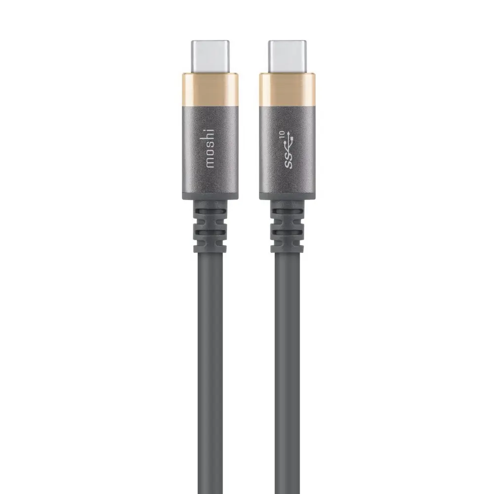 Cable MOSHI  Type-C / Type-C, 1.0 m, Gray/Gold - photo