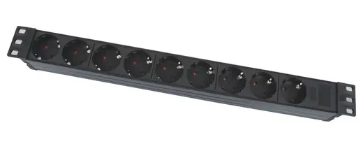 19" 1.5U power socket,  PDU02, 9 ports, 16A, 1.8M, APC Electronic - photo