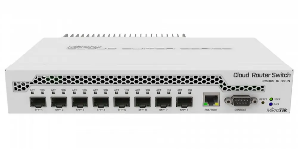 Switch de rețea MikroTik CRS309-1G-8S+IN, Alb - photo