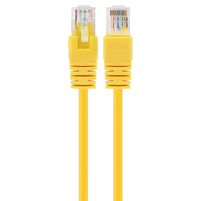 Patch cord Cablexpert PP12-1M/Y, CAT5e UTP, 1m, Galben - photo