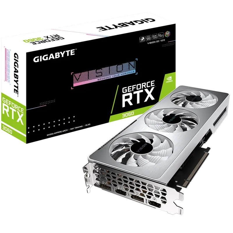 Placă Video Gigabyte GV-N3060VISION OC-12GD, 12GB GDDR6 192bit - photo