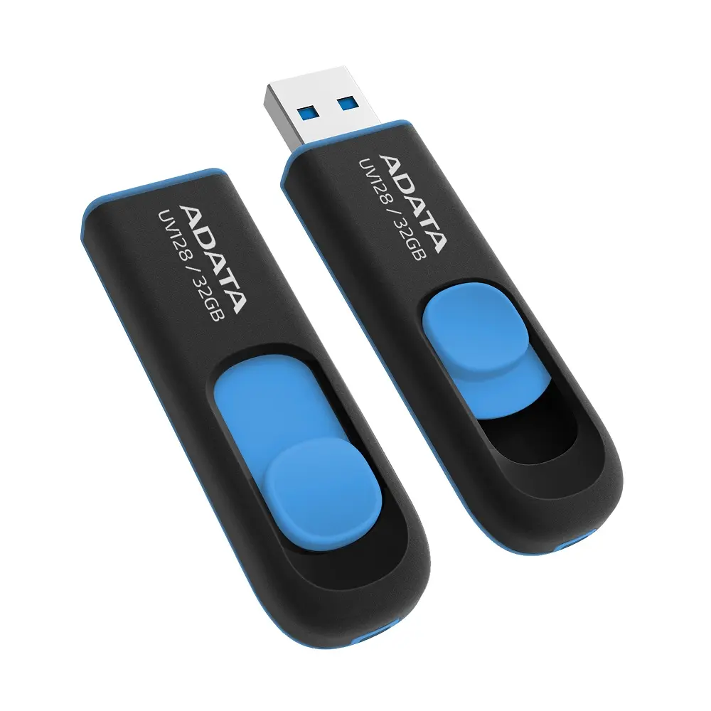Memorie USB ADATA UV128, 32GB, Negru/Albastru