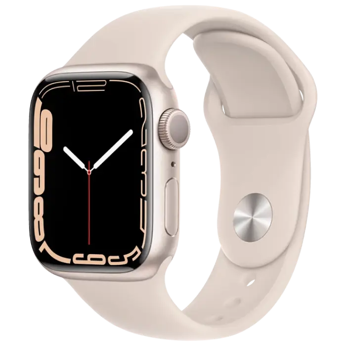 Ceas inteligent Apple Watch Series 7 GPS, 41mm, Starlight - photo