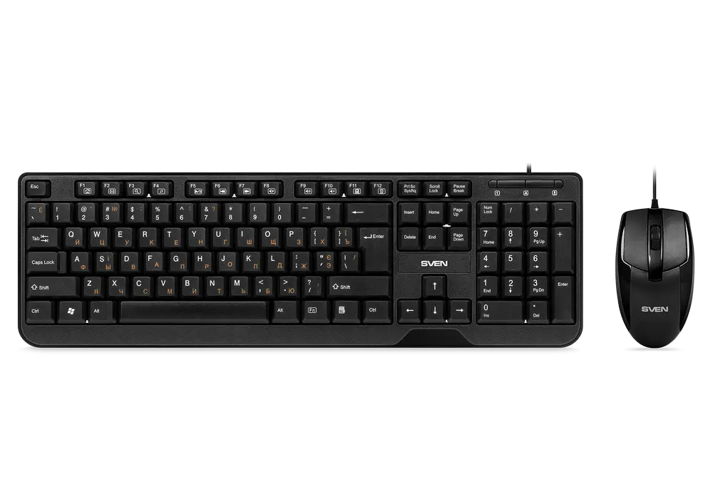 Клавиатура и мышь SVEN KB-S330C, Проводное, Чёрный - photo