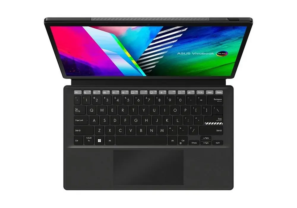 Laptop 13,3" ASUS Vivobook 13 Slate OLED T3300KA, Negru, Intel Pentium Silver N6000, 8GB/256GB, Windows 11 Home
