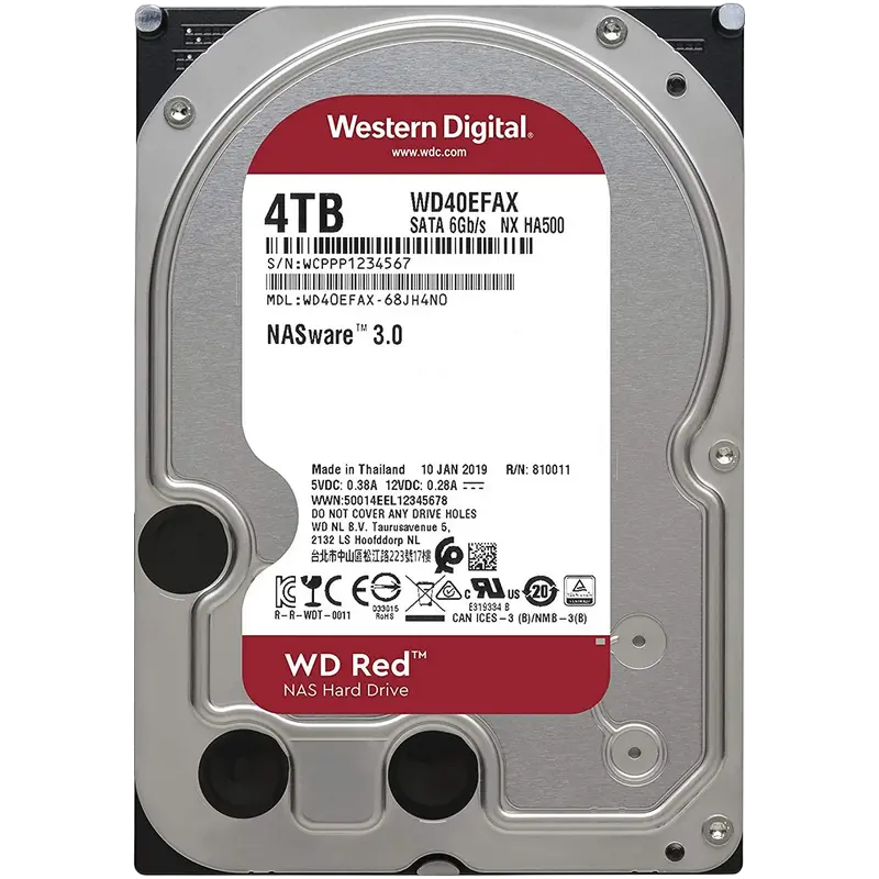 Жесткий диск Western Digital WD Red, 3.5", 4 ТБ <WD40EFAX> - photo