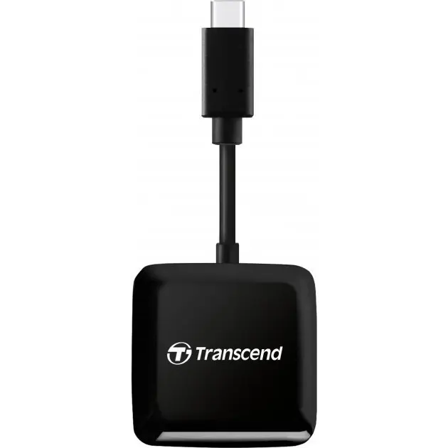 Card Reader Transcend "TS-RDC3" Black, USB3.0 Type-C (1xUSB-C 3.0 to 1x microSD, 1x SD-Card) - photo