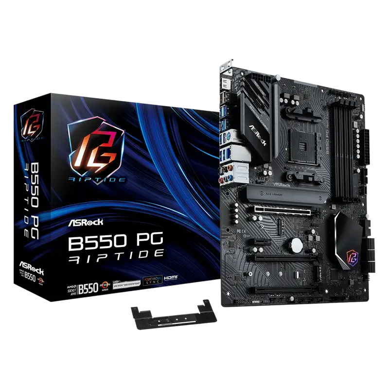 Материнская плата ASRock B550 PG RIPTIDE, AM4, AMD B550, ATX - photo