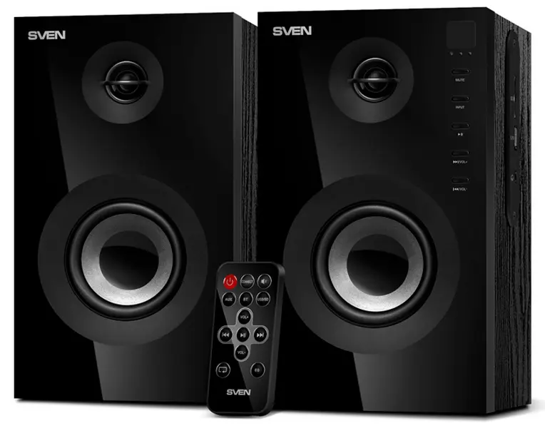 Speakers SVEN "SPS-615" Black, 20w, Bluetooth, SD, USB Flash, Remote Control - photo