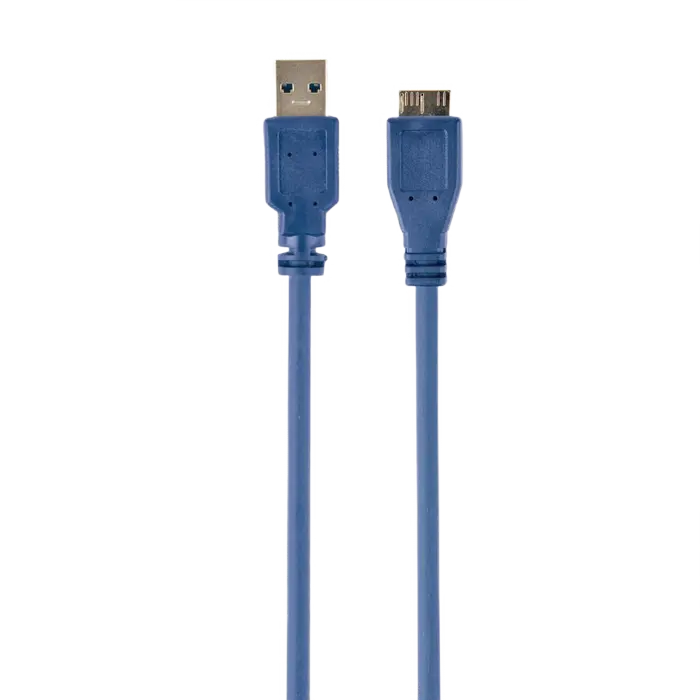 Кабель для зарядки и синхронизации Cablexpert CCP-mUSB3-AMBM-10, USB Type-A/Micro BM, 3м, Синий - photo